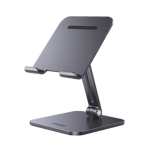 Soporte de Aluminio para IPad & Tablet | Plegable |Angulo Ajustable de 180° y 270° | Base Antideslizante | Protección de Sili