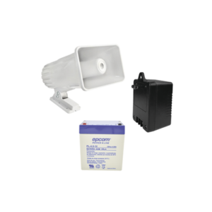 Kit de accesorios con Bateria 4Ah, Transformador 16.5Vca y sirena de 30 watts - Syscom