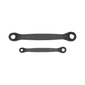 Juego de 2 llaves Estriadas de Matraca 4 en 1 con 8 Medidas Inglesas 1/2-5/8″, 3/4-9/16″, 1/4-3/8″, 7/16-5/16″ - KLEIN TOOLS