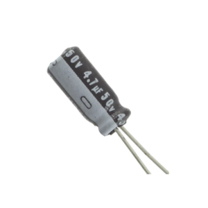 Capacitor Electrolítico de Aluminio, Radial de 4.7 µFd, 50 Vcc, 105 °C, 5 x 11.7 mm. - SYSCOM PARTS