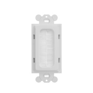 Placa de Pared Pasacables Tipo Cepillo, Estándar GFCI, Material ABS, Color Blanco - PANDUIT