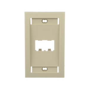Placa de Pared Vertical Ejecutiva, Salida Para 2 Puertos Mini-Com, Con Espacios Para Etiquetas, Color Marfil - PANDUIT