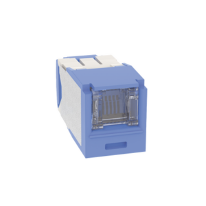 Conector Jack RJ45 Estilo TG con Ventana, Mini-Com, Categoría 6A, de 8 posiciones y 8 cables, Color Azul - PANDUIT
