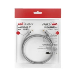 Cable de Parcheo (Patch Cord) / UTP / Cat. 6 (24 AWG) / 10 Metros / Color Gris / Ideal para PoE+ / Interior - HIKVISION
