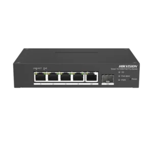 Switch PoE / Administrable / 4 Puertos PoE 10/100 Mbps / 1 Puerto 1000 Mbps / 1 Puertos SFP / PoE Extendido hasta 300 Metros 