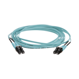 Jumper de Fibra Óptica Multimodo 50/125 OM4, LC-LC Duplex, OFNR (Riser), Color Aqua, 15 Metros - PANDUIT