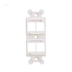 Marco de Módulo Dúplex, Para Placas Frontales Estándar NEMA 106, Acepta 4 Módulos Keystone, Color Blanco Mate - PANDUIT