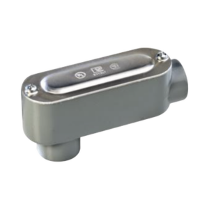 Caja oval roscada tipo LB de 2 1/2″ corta (63.5 mm) incluye tapa y tornillos. - RAWELT