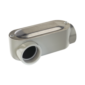 Caja oval roscada tipo LR de 1 1/4″ (31.8 mm) Incluye tapa y tornillos. - RAWELT