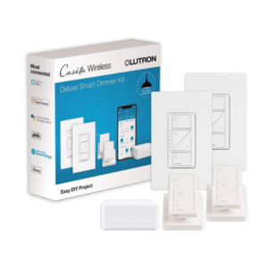 (Caseta Wireless) Kit Hub controlador, 2 atenuadores, 2 controles remotos, 2 base mesa y 2 tapas. - LUTRON CASETA WIRELESS