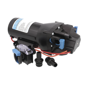 Bomba controlada por presión Par Max HD 4′ a 24 Vca, alta presión 40 psi 15 lpm / 4 gpm - JABSCO