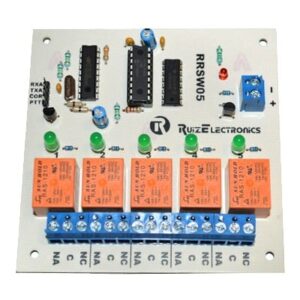 Tarjeta decodificadora para radio switch 5 zonas con DTMF. - Ruiz Electronics