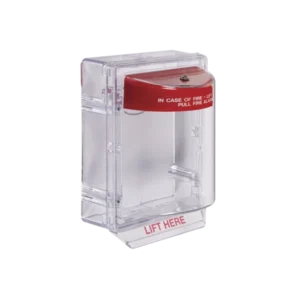 Cubierta Protectora Serie Stopper II® De Policarbonato, Con Bocina, Espaciador Transparente, Montaje en Superficie, Etiqueta en Inglés
