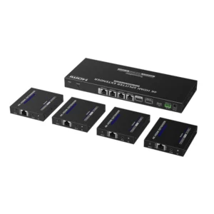Kit Divisor y Extensor HDMI / Divide 1 Fuente HDMI a 4 Pantallas / Extiende la señal HDMI hasta 70 m / Resolución 4K @ 60 Hz/