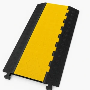Protecctor P / Cables USO RUDO / 3 Canales / Hule Reciclado / Tapa amarilla. - ACCESSPRO