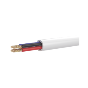 Bobina de 100 Metros de Cable Multifilar / CCA / 4 x 22 AWG / Color Blanco / PVC / CCAM / Uso en Interior / Aplicaciones en A