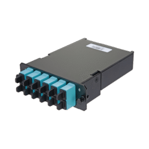Placa Acopladora de Fibra Óptica FAP, Con 12 Pigtails y 6 Conectores SC Duplex (12 Fibras), Para Fibra Multimodo OM3/OM4, Col