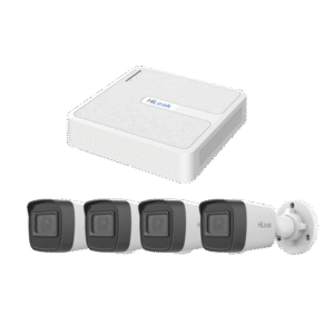 Kit IP 2 Megapixel / NVR de 8 Canales con 8 Puertos PoE / 4 Cámaras IP Bala para Exterior - HiLook by HIKVISION