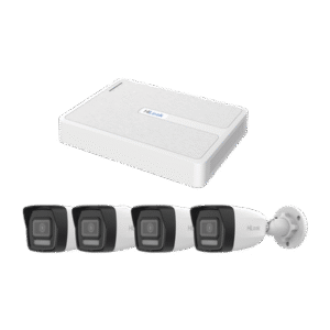 Kit IP 2 Megapixel / NVR de 8 Canales con 8 Puertos PoE / 4 Cámaras IP Bala para Exterior / Micrófono Integrado - HiLook by H