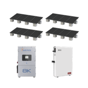 Kit Hibrido con Interconexión a la Red Eléctrica de CFE de 8 kW con Salida de 220 Vca y respaldo de 10 kWh en batería de LiFe