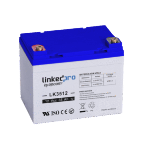 Batería 12 V / 35 Ah / UL / Tecnología AGM / Vida útil promedio de 5 años / Para uso en equipo electrónico, Alarmas de Intrus