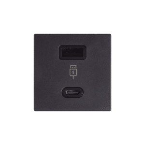 (K126F/14) 2x USB TIPO A+C 5VCD 4,2A Color Grafito - SIMON