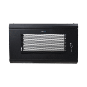 Gabinete de Pared de 6U con Puerta Perforada, 455 mm de Profundidad Total, Rack de 19”, Acero Reforzado Color Negro - LINKEDP