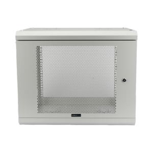 Gabinete de Pared de 9U con Puerta Perforada 455 mm de Profundidad, Rack de 19”, Acero Reforzado Color Blanco - LINKEDPRO