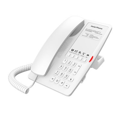 Teléfono IP para Hotelería, Puerto USB-A para Carga, 5 Teclas Programables para Servicio Rápido (Hotline), Plantilla Personal