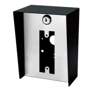 Gabinete para Montaje en Poste ENFORCER / Carcasa de Acero con Pintura en Polvo / Placa Frontal de Acero Inoxidable con Bisag