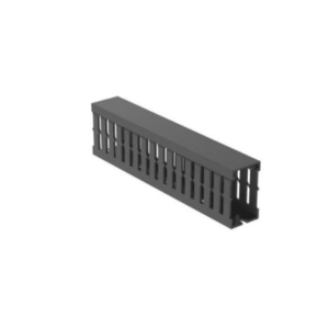 Canaleta Ranurada de PVC sin Tapa, Tipo F, 32 mm de Ancho, 53.8 mm de Alto y 2 m de Largo, Color Gris - PANDUIT