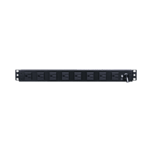 PDU Básico de Montaje en Rack, Con 10 Salidas NEMA 5-15R y Protección Contra Sobretensiones, Enchufe de Entrada NEMA 5-15P, d
