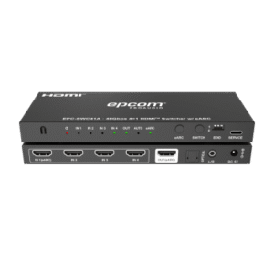 Switch HDMI 4×1 | 8K@60Hz 4:2:0 | 48 Gbps | ARC/eARC | Extracción de Audio | Gestión EDID | Control CEC - EPCOM PROAUDIO