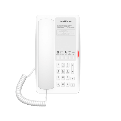 Teléfono IP para Hotelería, Puerto USB-A para Carga, 5 Teclas Programables para Servicio Rápido (Hotline), Plantilla Personal