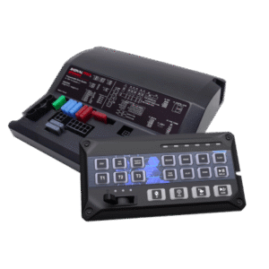 Sirena Vehicular de 200W de Potencia, Programable, Con Controlador de Panel Deslizante de 19 botones, indicador de flecha de 