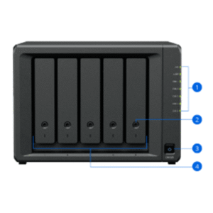 Unidad de Expansión DX525 / 5 Bahías para Unidades 3.5″ y 2.5″ / Intercambio en Caliente / Compatible con Synology DiskStatio