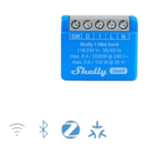 Mini Interruptor inteligente con Wi-Fi 2.4 / contacto seco /1 canal 8A, 110 – 240V / compatible con asistentes de voz - SHELL