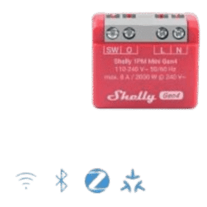 Mini Interruptor inteligente Wi-Fi 2.4 / medición de consumo, /1 canal 8A 110-240 / compatible con asistentes de voz - SHELLY