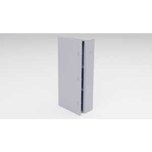 Gabinete para instalación de 3 Baterías , Fabricado en Lámina Galvanizada, Accesorios para poste (No incluidos)