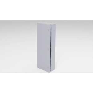 Gabinete para instalación de 4 Baterías , Fabricado en Lámina Galvanizada, Accesorios para poste (No incluidos) - EPCOM INDUS
