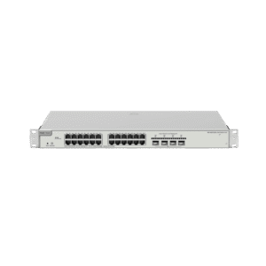 Switch Administrable Capa 3 con 24 puertos Gigabit PoE 802.3af/at + 4 SFP+ para fibra 10Gb, gestión gratuita desde la nube, 3