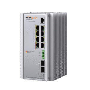 Switch Industrial Administrable Gigabit con 2 Puertos PoE bt + 6 Puertos PoE af/at o 24 V Pasivo + 2 SFP Gigabit, 240 W - WI-