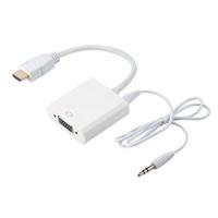CONVERTIDOR BROBOTIX HDMI MACHO A VGA HEMBRA CON AUDIO, BLANCO - Brobotix
