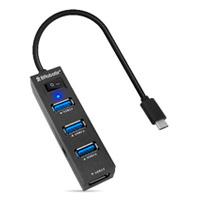 DOCKING STATION BROBOTIX 4 EN 1, USB-C MACHO X1 A USB-A V3.0 X4, CON SWITCH, NEGRO - Brobotix