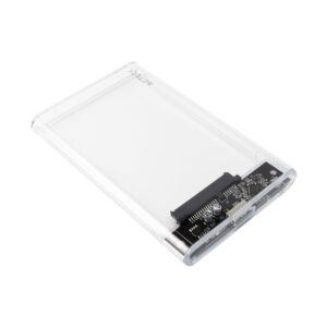 CARCASA CASE ENCLOSURE PARA DISCO DURO ACTECK ARMOR CLEAR HC430 / HDD 2.5 / CONEXION USB MICRO B / SATA / TRANSPARENTE / AC-9