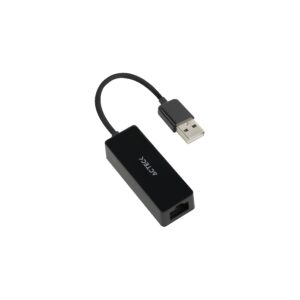 ADAPTADOR ACTECK SHIFT PLUS AE420 / USB A – RJ45 ETHERNET / 100 MBPS / WIN – MAC OS – LINUX – ANDROID / NEGRO / AC-934732 - A