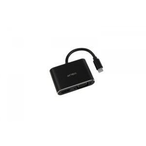 ADAPTADOR ACTECK SHIFT PLUS AV420 / USB C – HDMI VGA / 4K / 10 CM / NEGRO / AC-934657 - Acteck