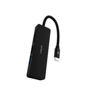 HUB ACTECK GATE 5 DH640 / USB C / 4 PUERTOS / USB A – HDMI – LECTOR DE MEMORIAS / 10 CM / NEGRO / AC-934633 - Acteck