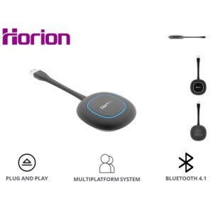 DISPOSITIVO STREAMING INALAMBRICO HORION HT-3 WIRELESS SCREEN MIRRORING PARA PIZARRON INTERACTIVO - Horion