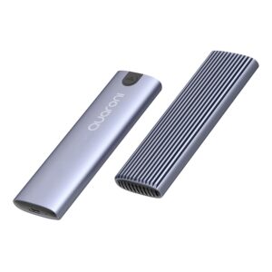CARCASA ENCLOSURE QUARONI PARA M.2 NVME / COMPATIBILIDAD 2280 / CABLE USB C / ALUMINIO - Quaroni